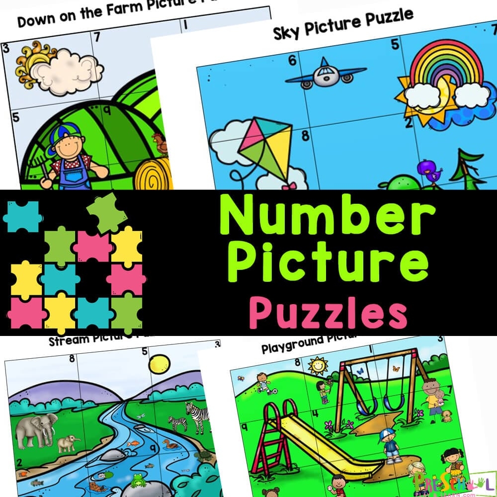Number Recognition Activity Printable Picture Puzzles For 