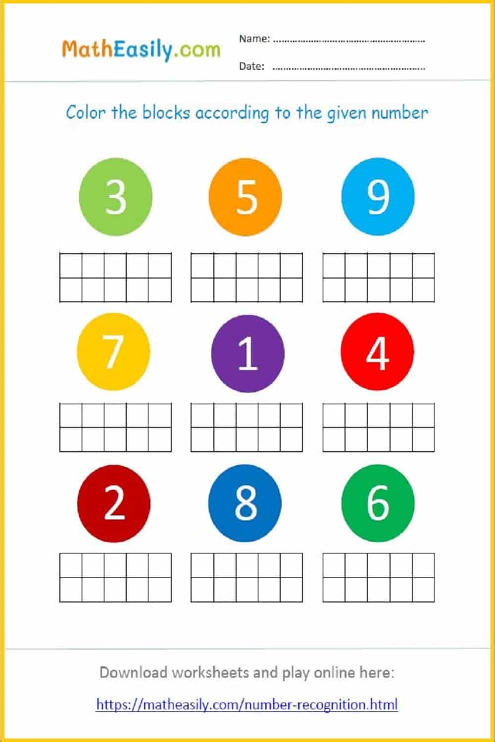 Number Recognition Games 1 10 Online Worksheets Worksheets Library