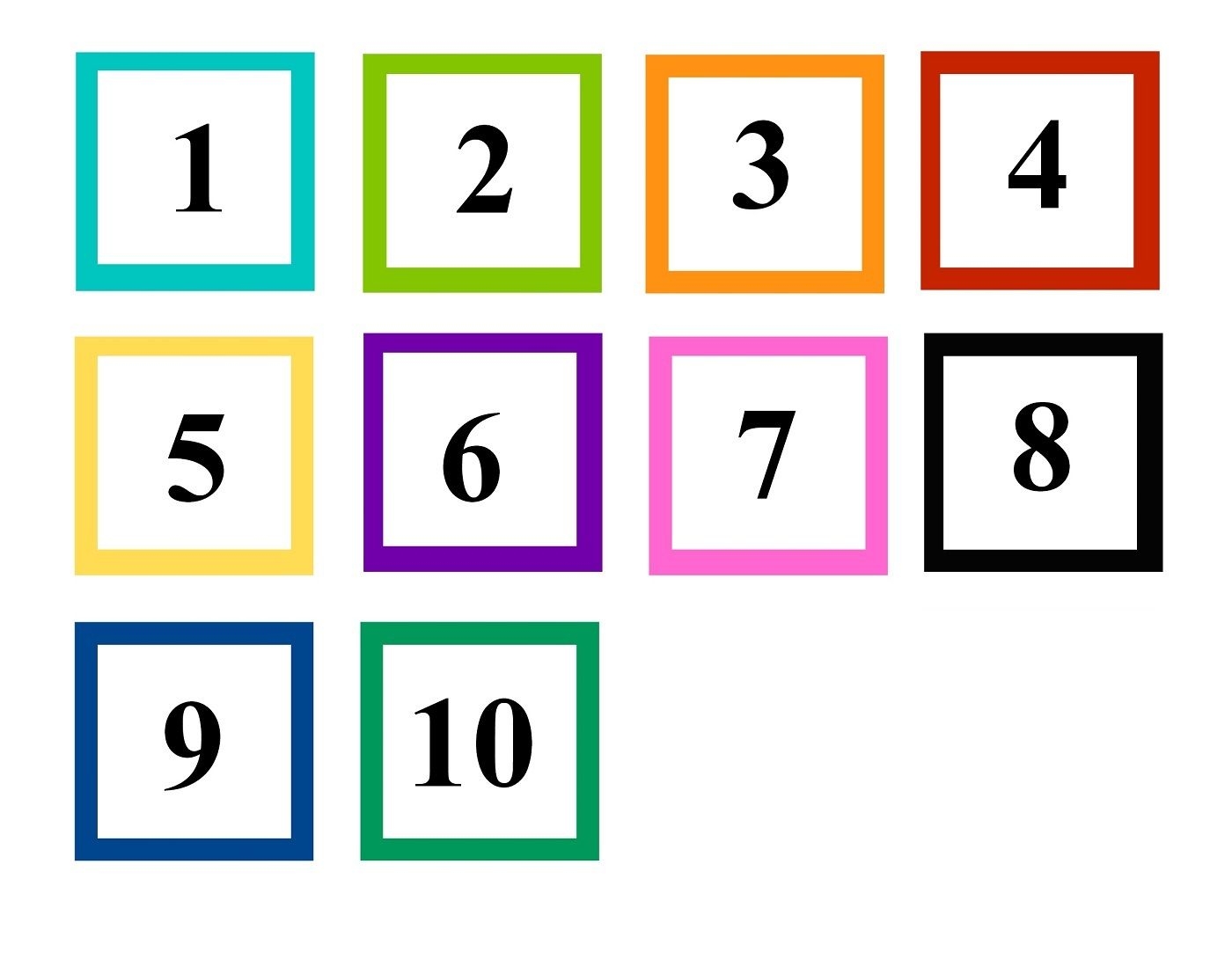 Printable Numbers 1 10 For Preschoolers