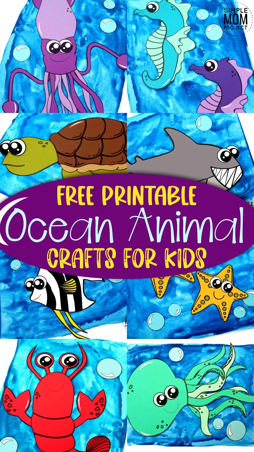 Ocean Animal Crafts For Kids Simple Mom Project