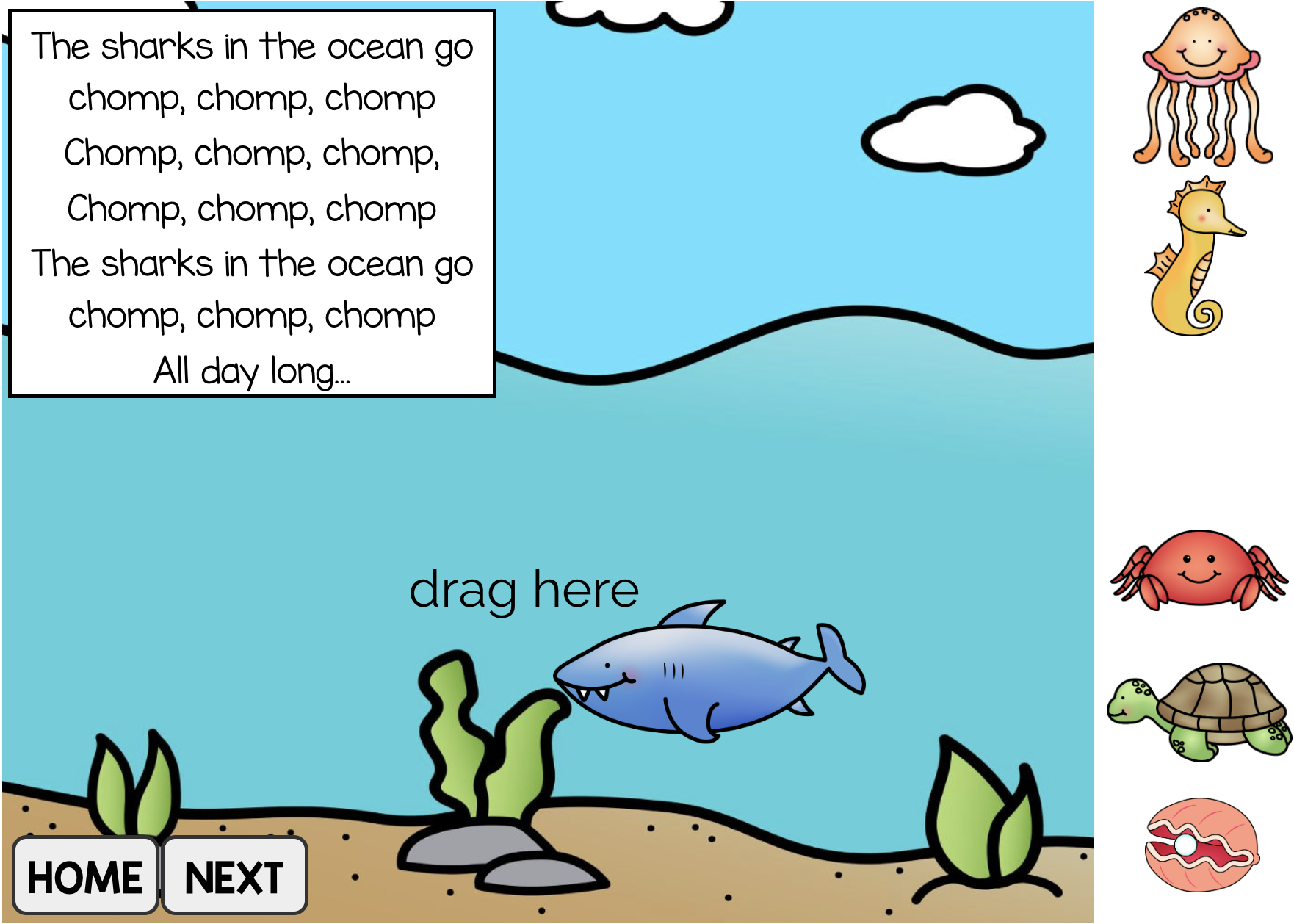 Printable Preschool Ocean Songs And Fingerplays