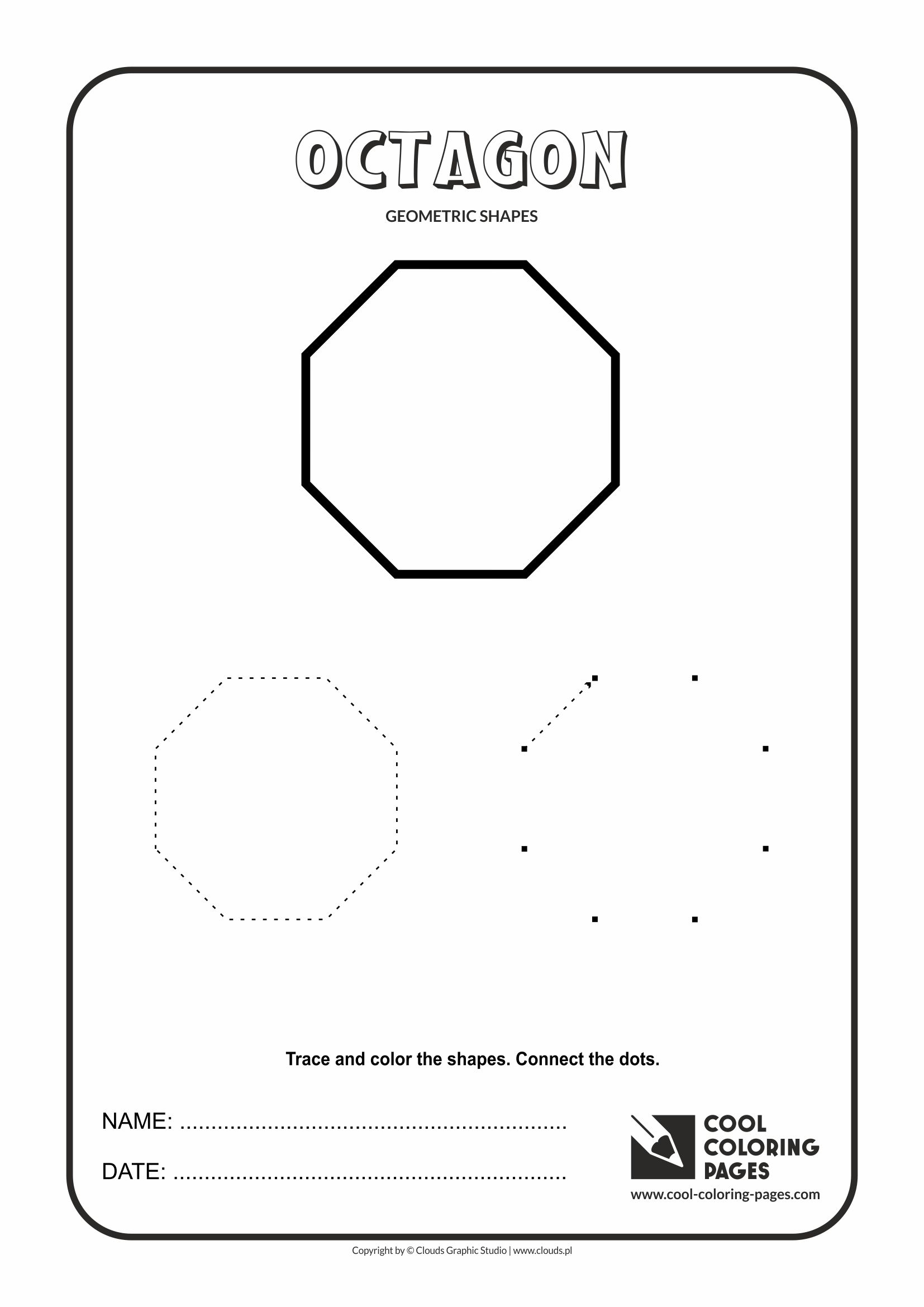 Octagon Geometric Shapes Cool Coloring Pages