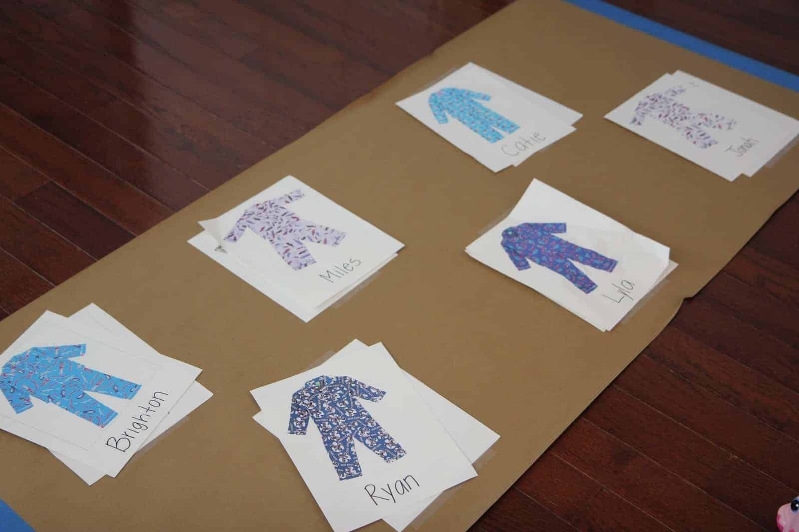 Pajama Name Matching Activity For Kids Toddler Approved