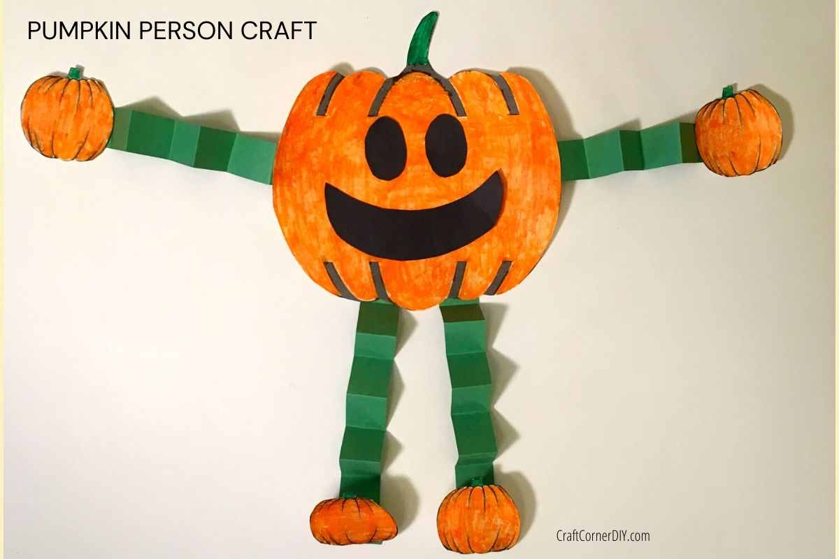 Paper Pumpkin People Halloween Craft For Kids Craft Corner DIY