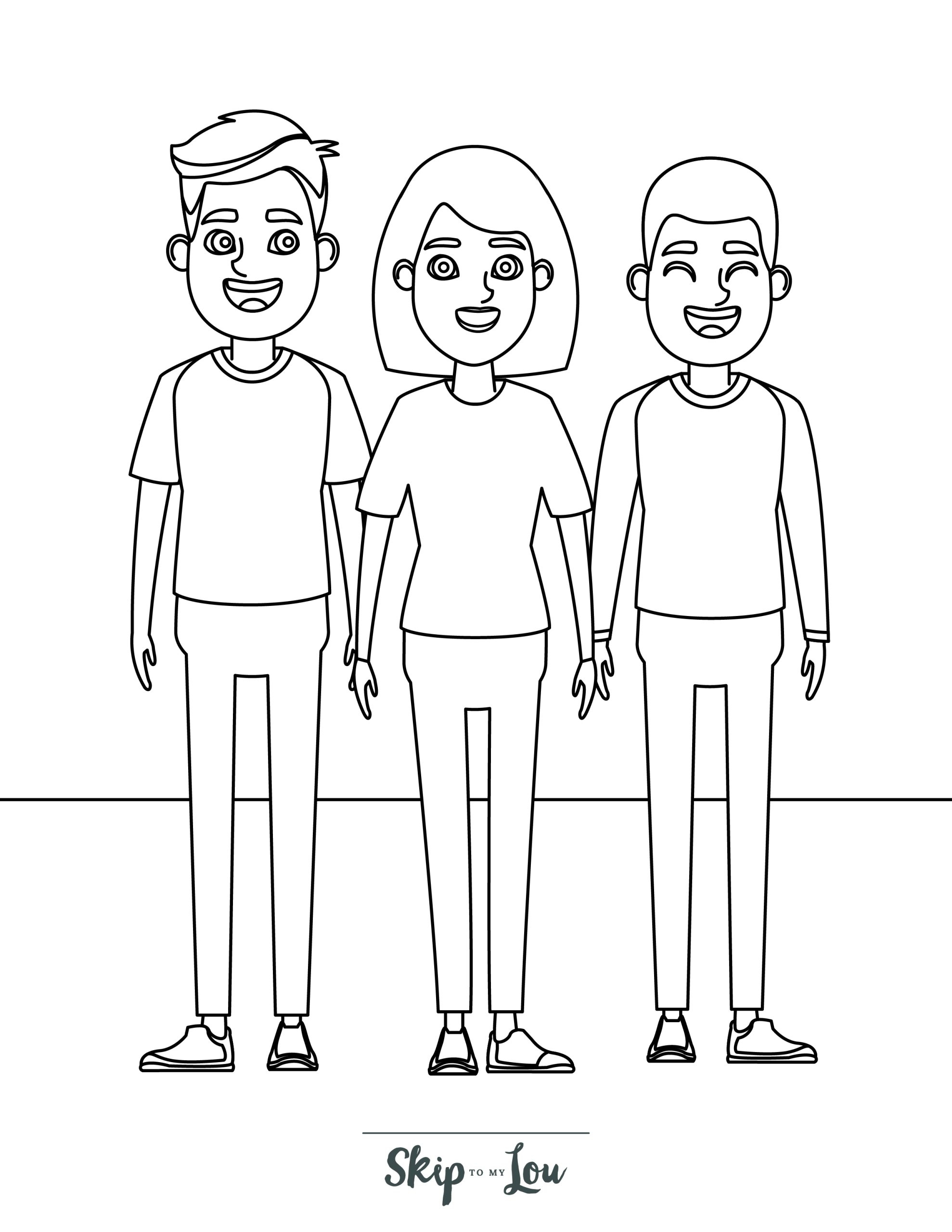 Printable People Color Pages For Preschool