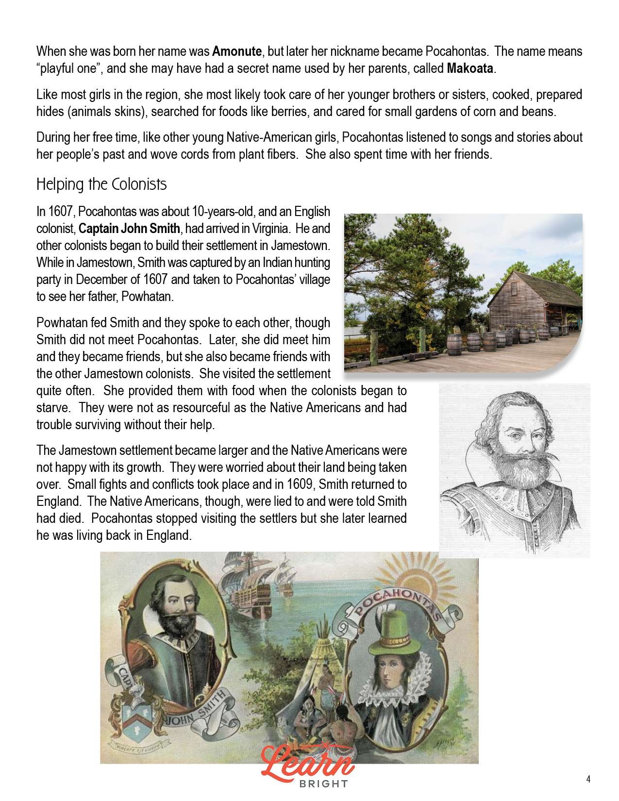 Pocahontas Free PDF Download Learn Bright