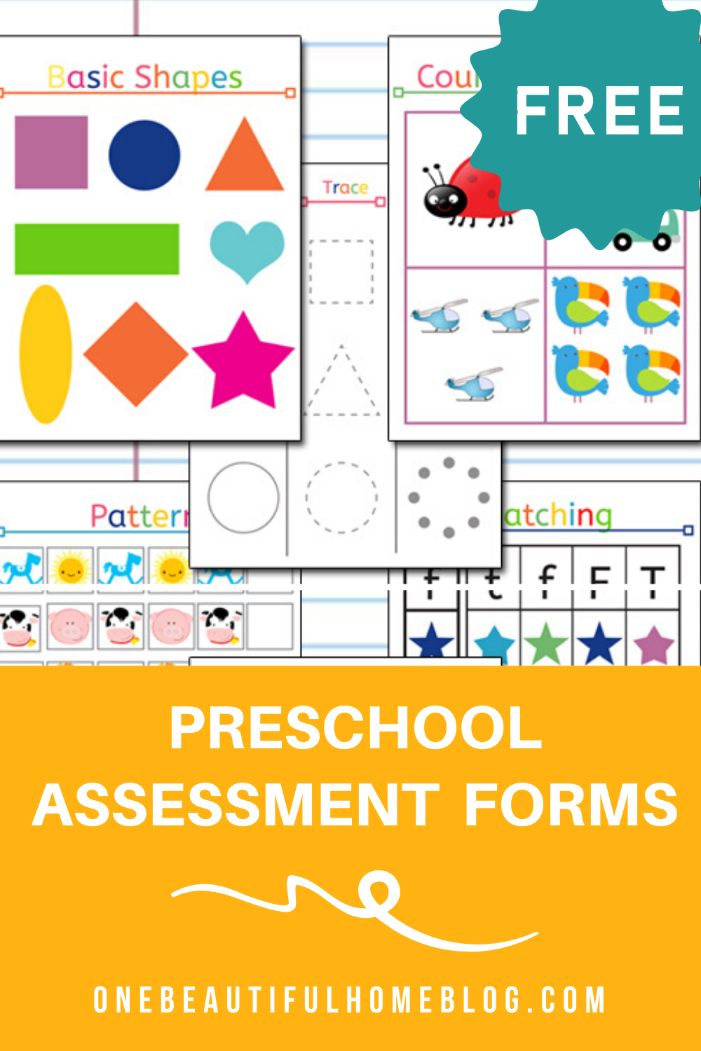 Printable Preschool Assessment