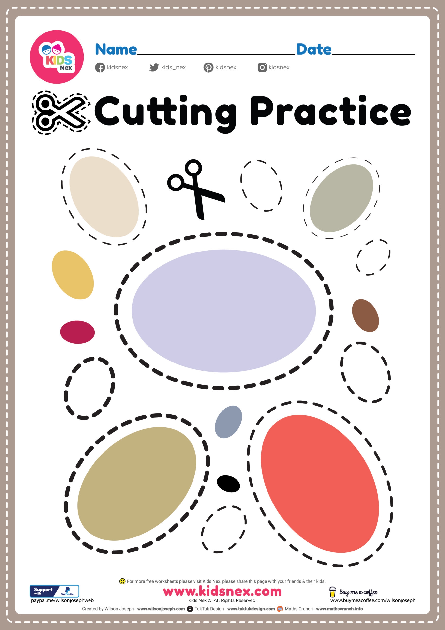 Printable Preschool Cutting Pages