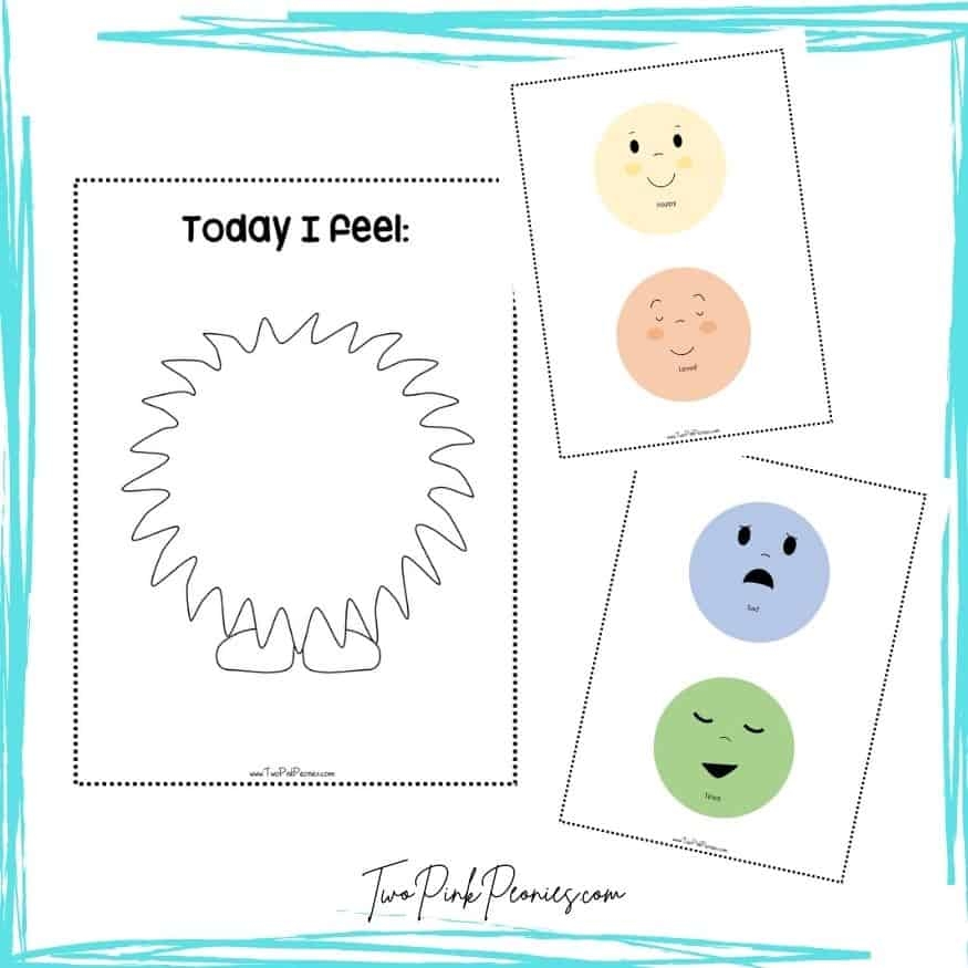 Preschool Feelings Printable Free Download Two Pink Peonies
