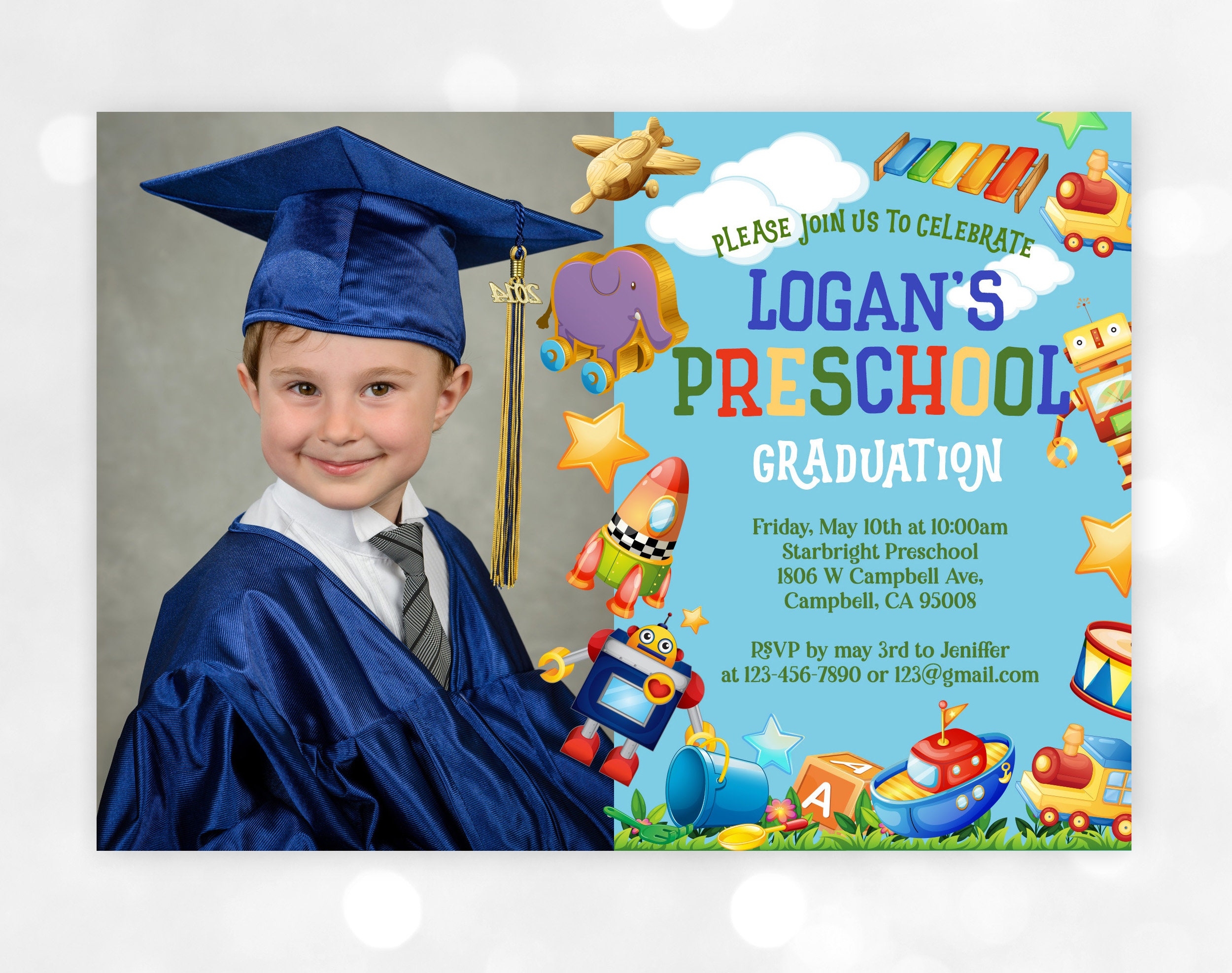 Preschool Graduation Invitation Cute Kids Graduation Party Invite Worksheets Library