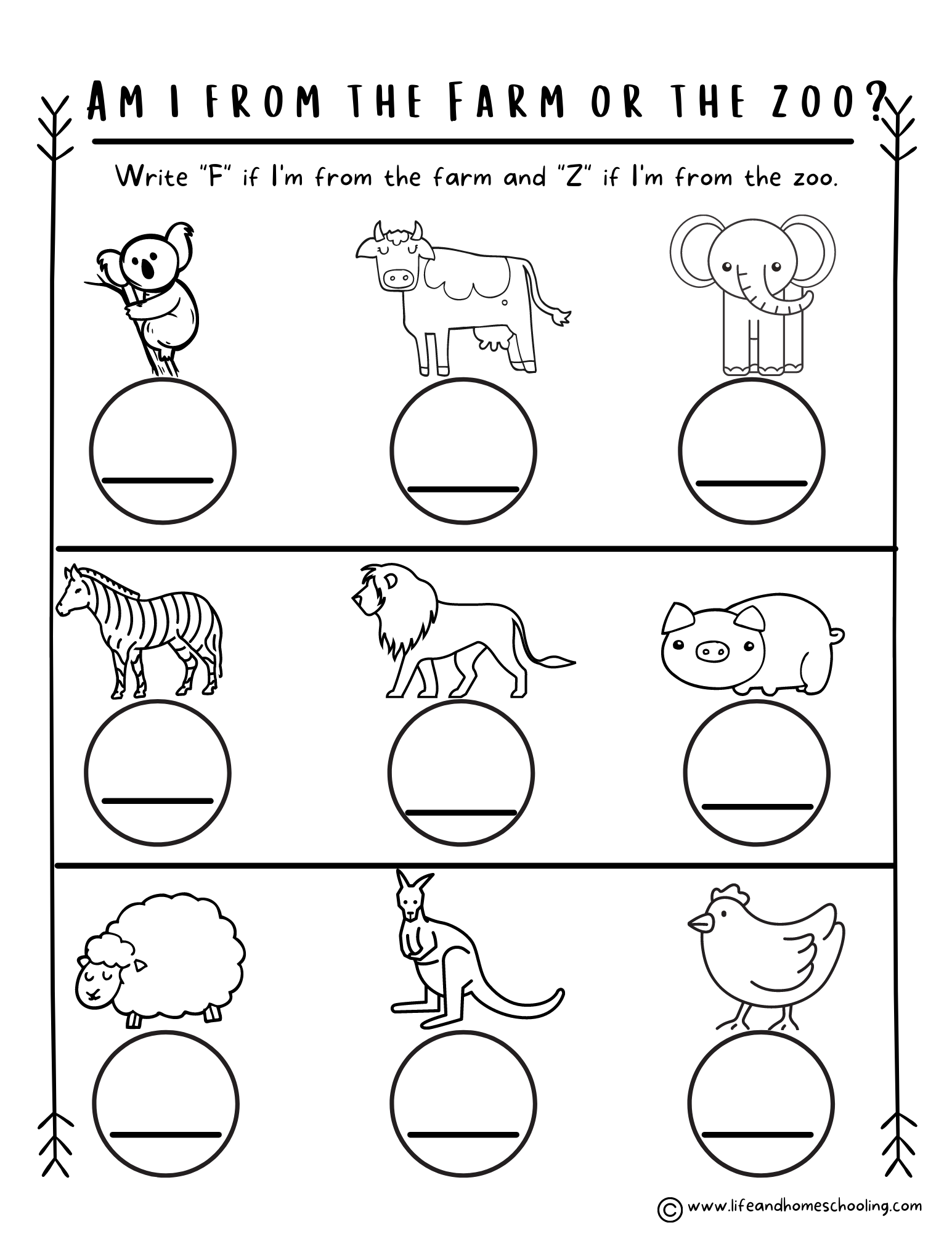Preschool Kindergarten Science Animals Printable Worksheets Worksheets Library