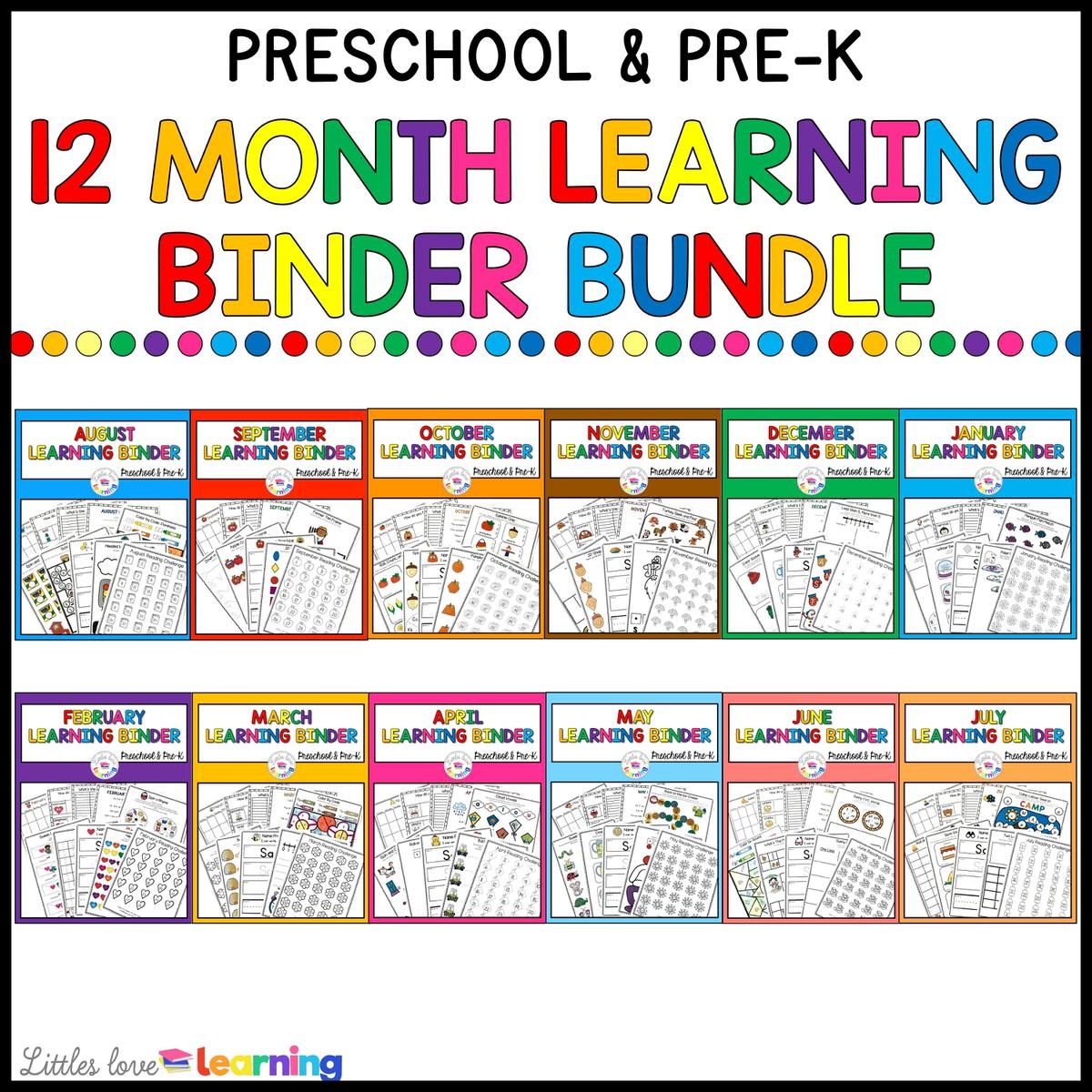 Preschool Learning Binders Littles Love Learning