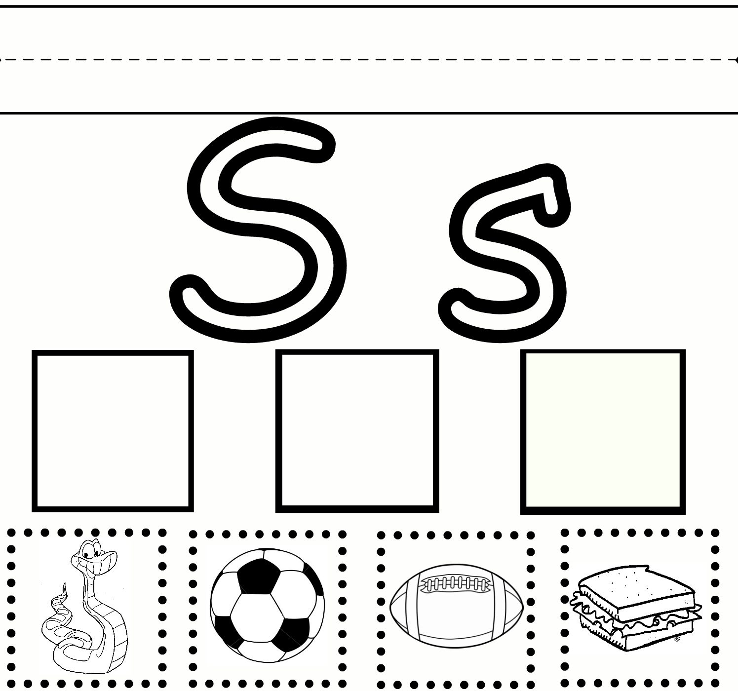 Preschool Learning Letter S Practice free Printable Worksheet Sweet Benannau0026Sam
