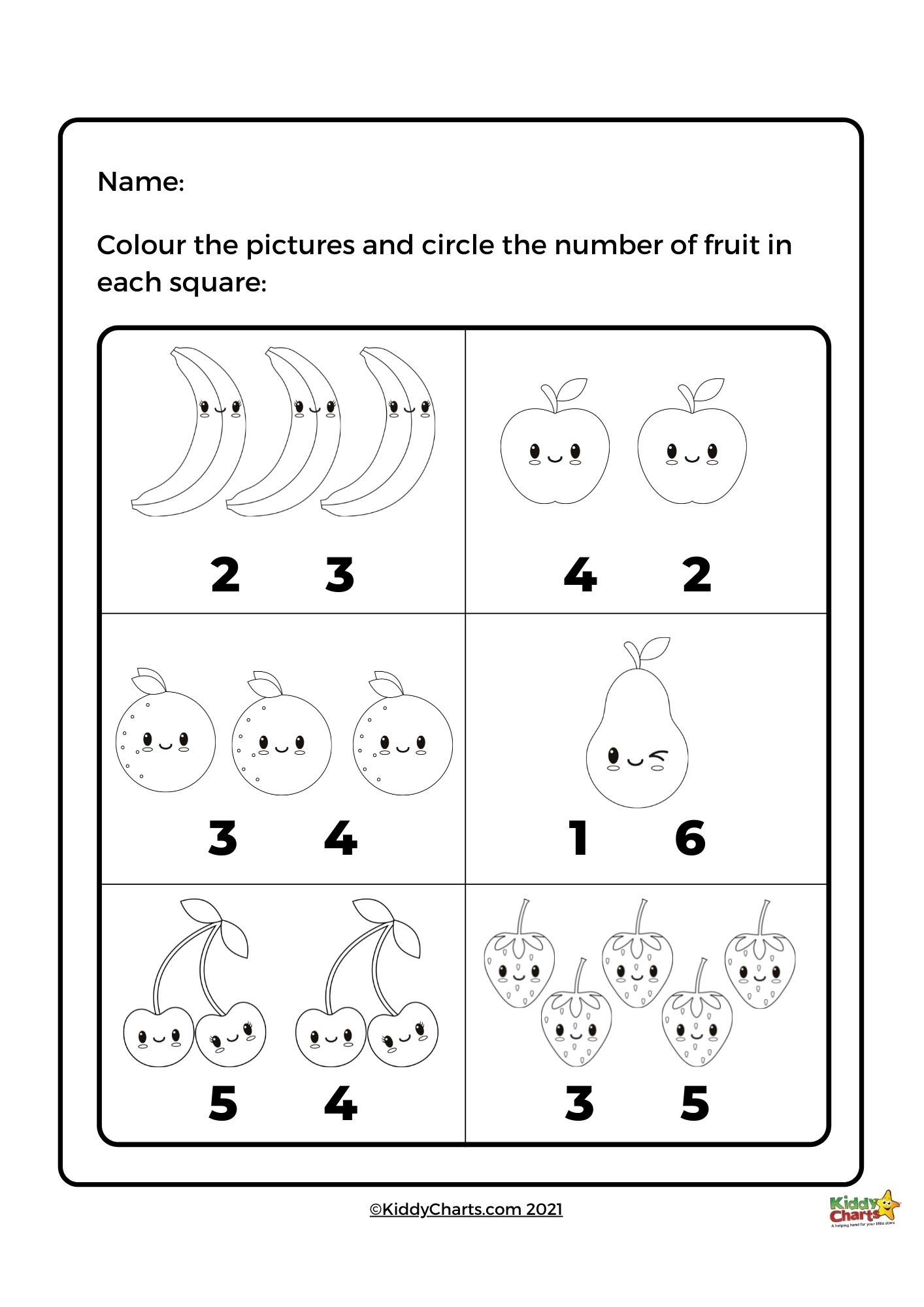 Preschool Math Worksheets Fun With Food KiddyCharts Shop