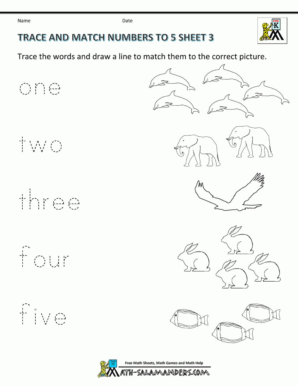 Free Printable Preschool Worksheets Matching
