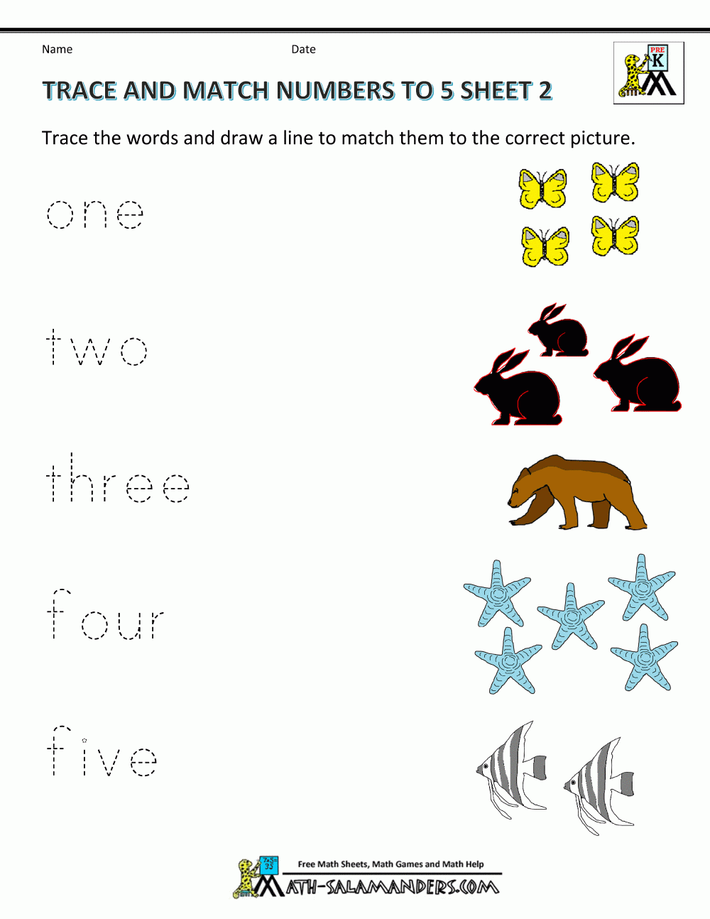 Printable Number Matching Games For Preschoolers