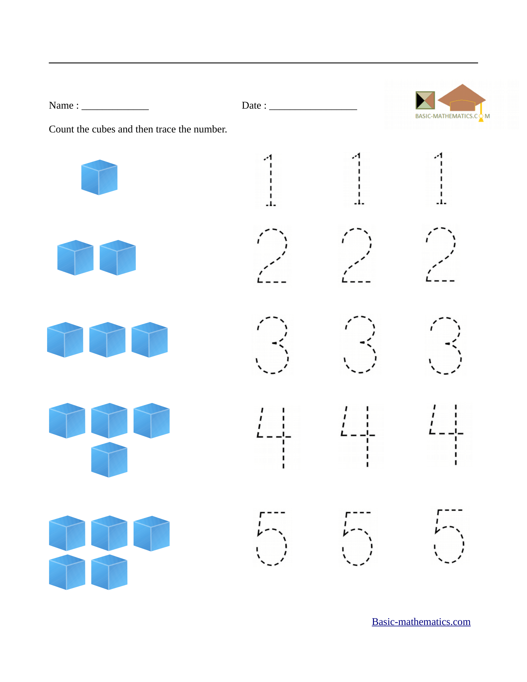 Beginner Preschool Math Worksheets