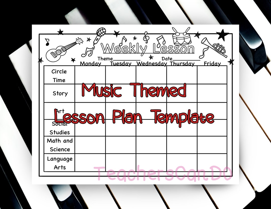Printable Preschool Music Lesson Plan