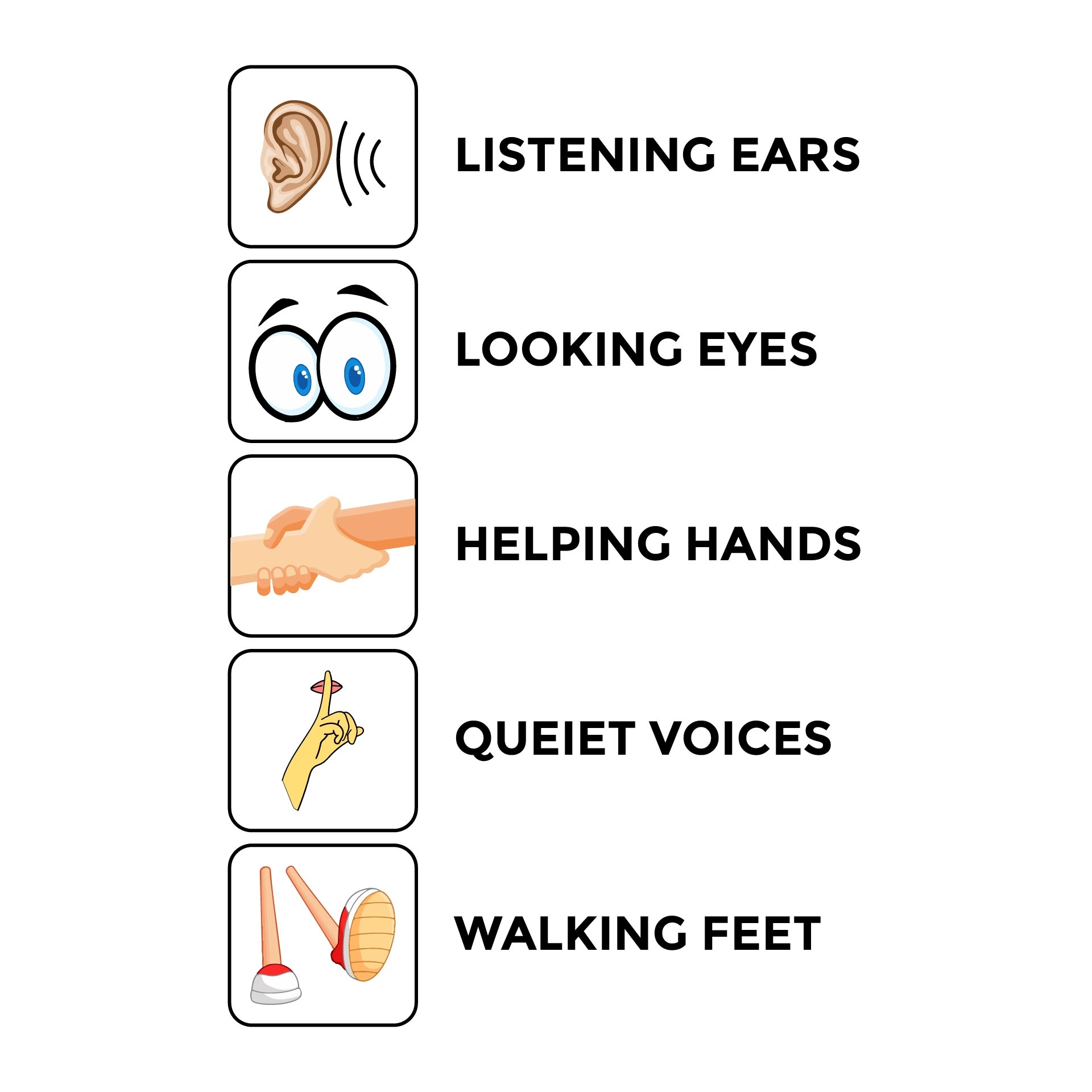 Printable Preschool Classroom Rules Pictures