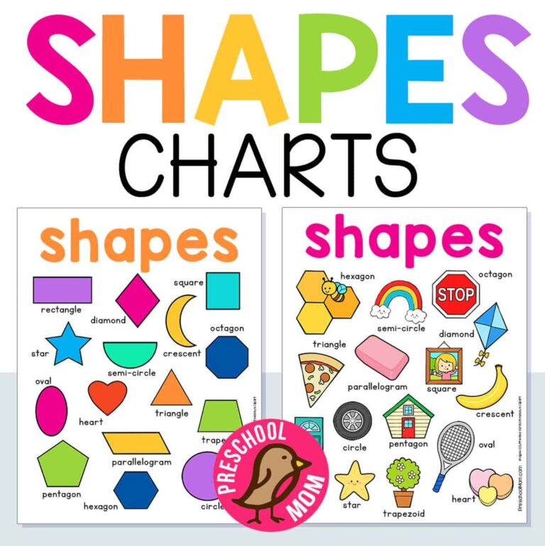 Preschool Shapes Charts Preschool Mom