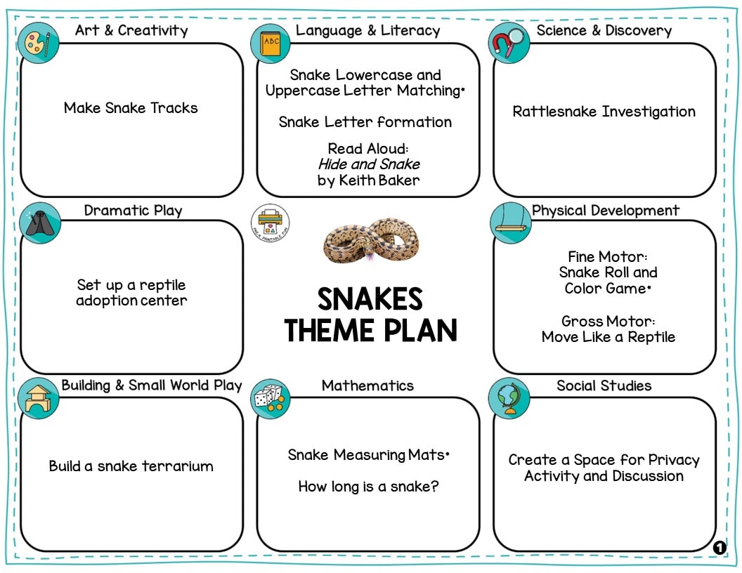 Preschool Snake Theme Pre K Printable Fun