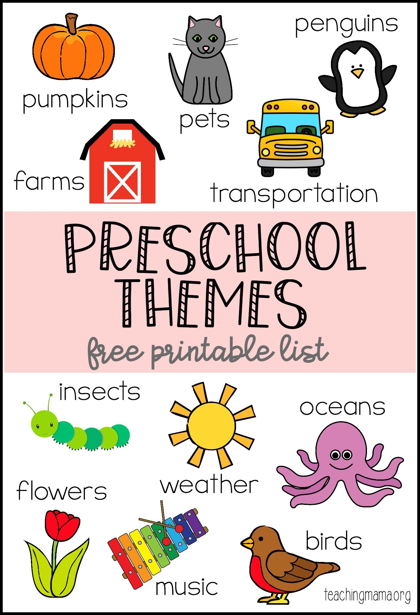 Printable Preschool Curriculum Free