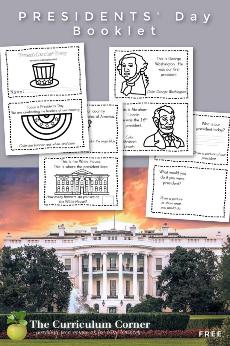 Presidents Day Booklet The Kinder Corner