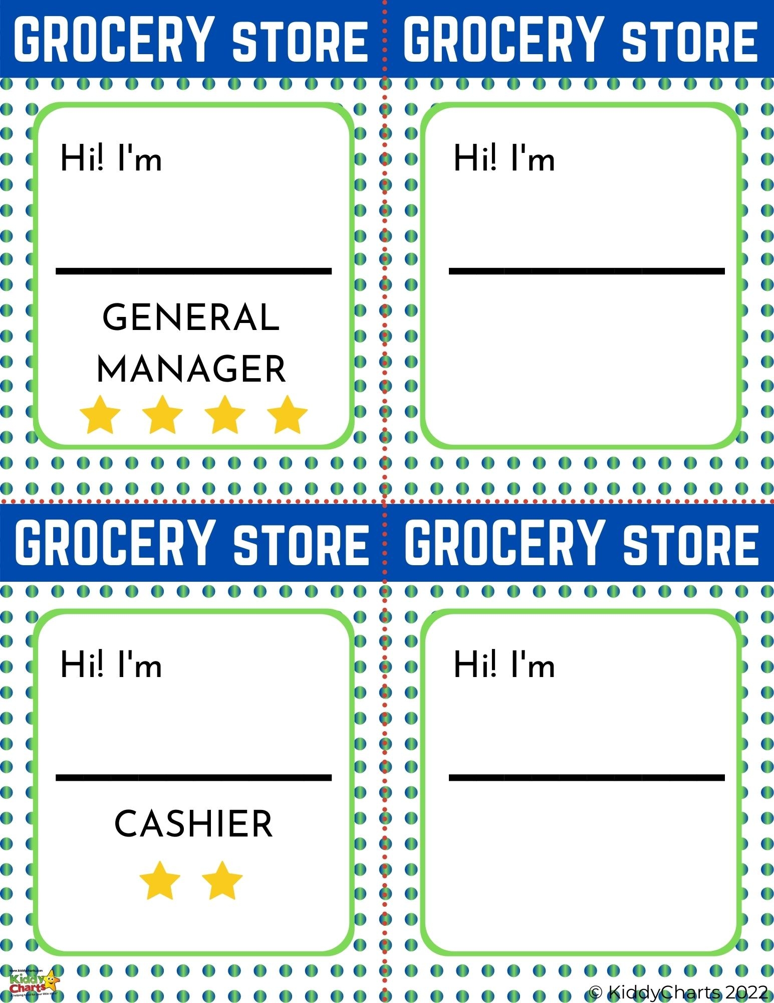 Pretend Play Grocery Store Pack KiddyCharts Shop