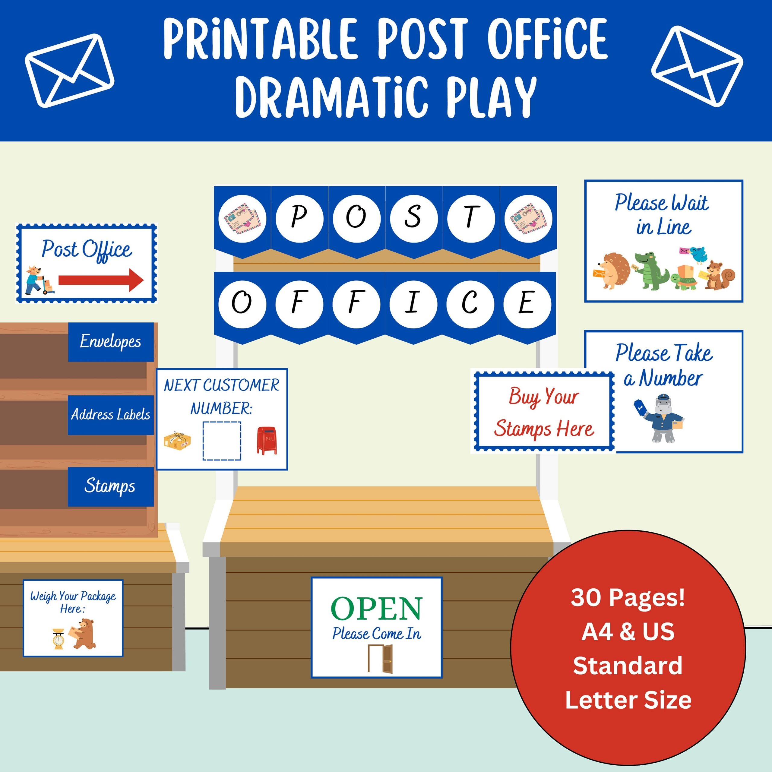 Pretend Play Mail Etsy