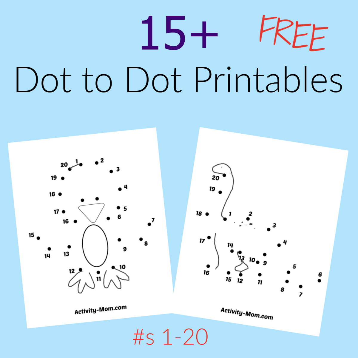 Printable Preschool Connect The Dots Worksheets