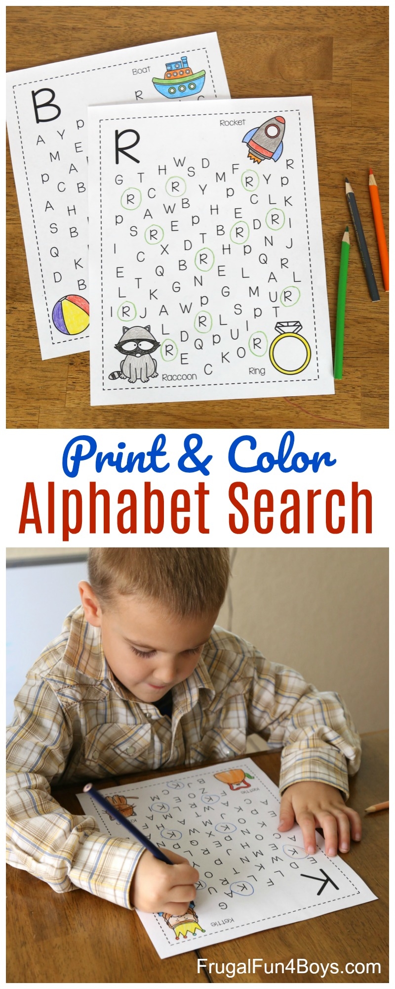 Printable Alphabet Letter Search And Find Pages Frugal Fun For Boys And Girls
