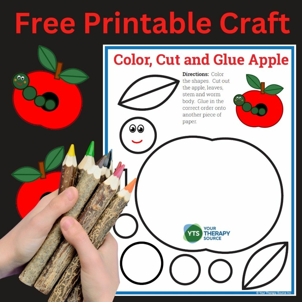 Printable Apple Craft A Fun Activity For Kids Your Therapy Source
