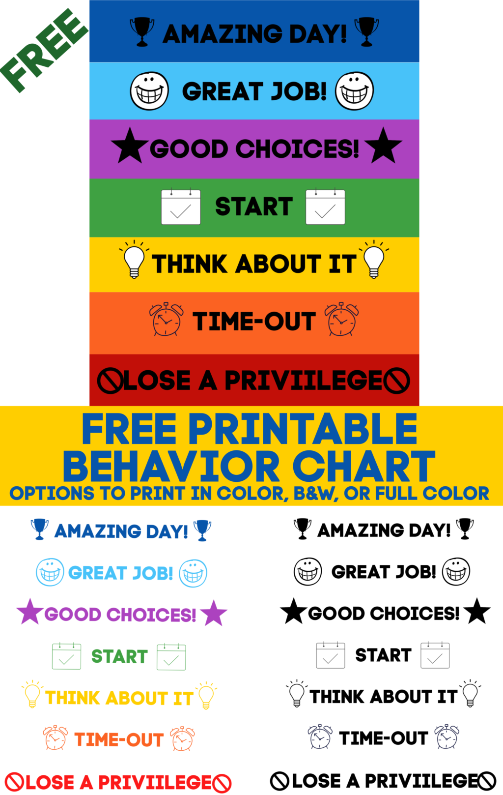 PRINTABLE BEHAVIOR CHART FREE DOWNLOAD 10 More FREE Printables Worksheets Library