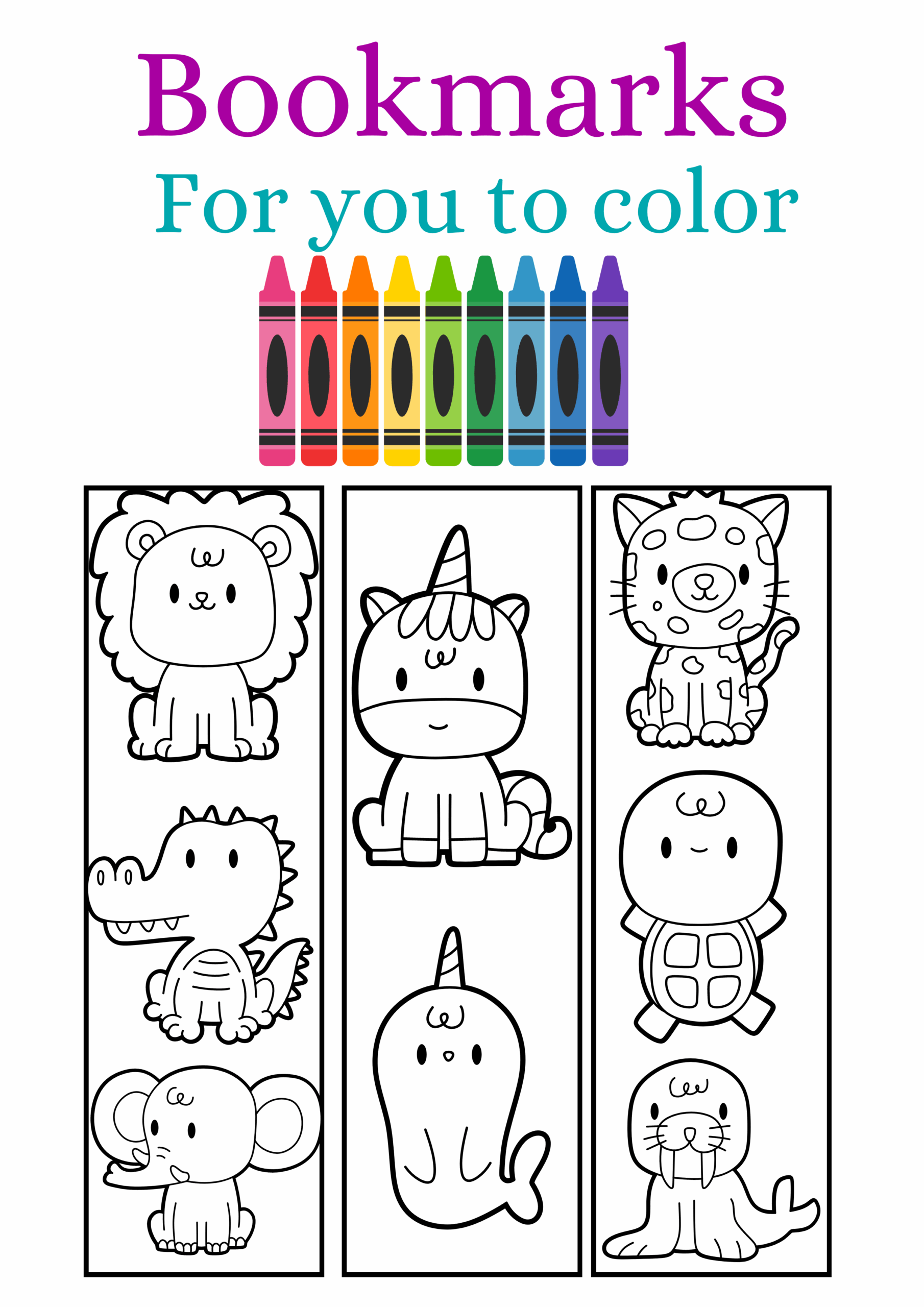 Printable Bookmarks To Color Classful