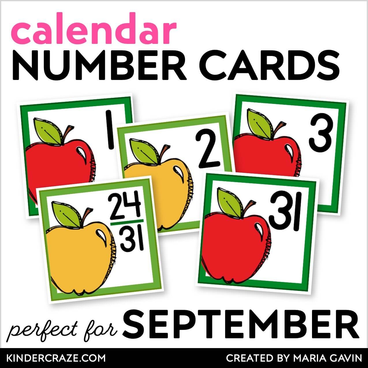 Printable Preschool Calendar Pieces