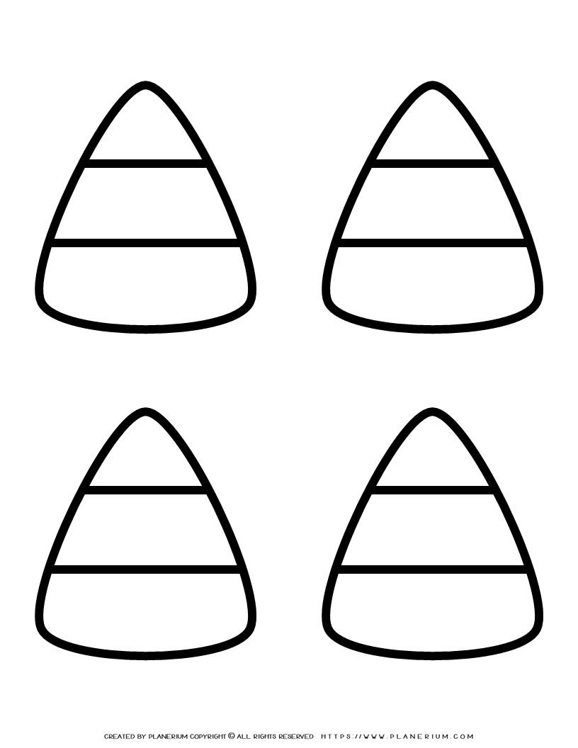Printable Candy Corn Template Perfect For Halloween Crafts 