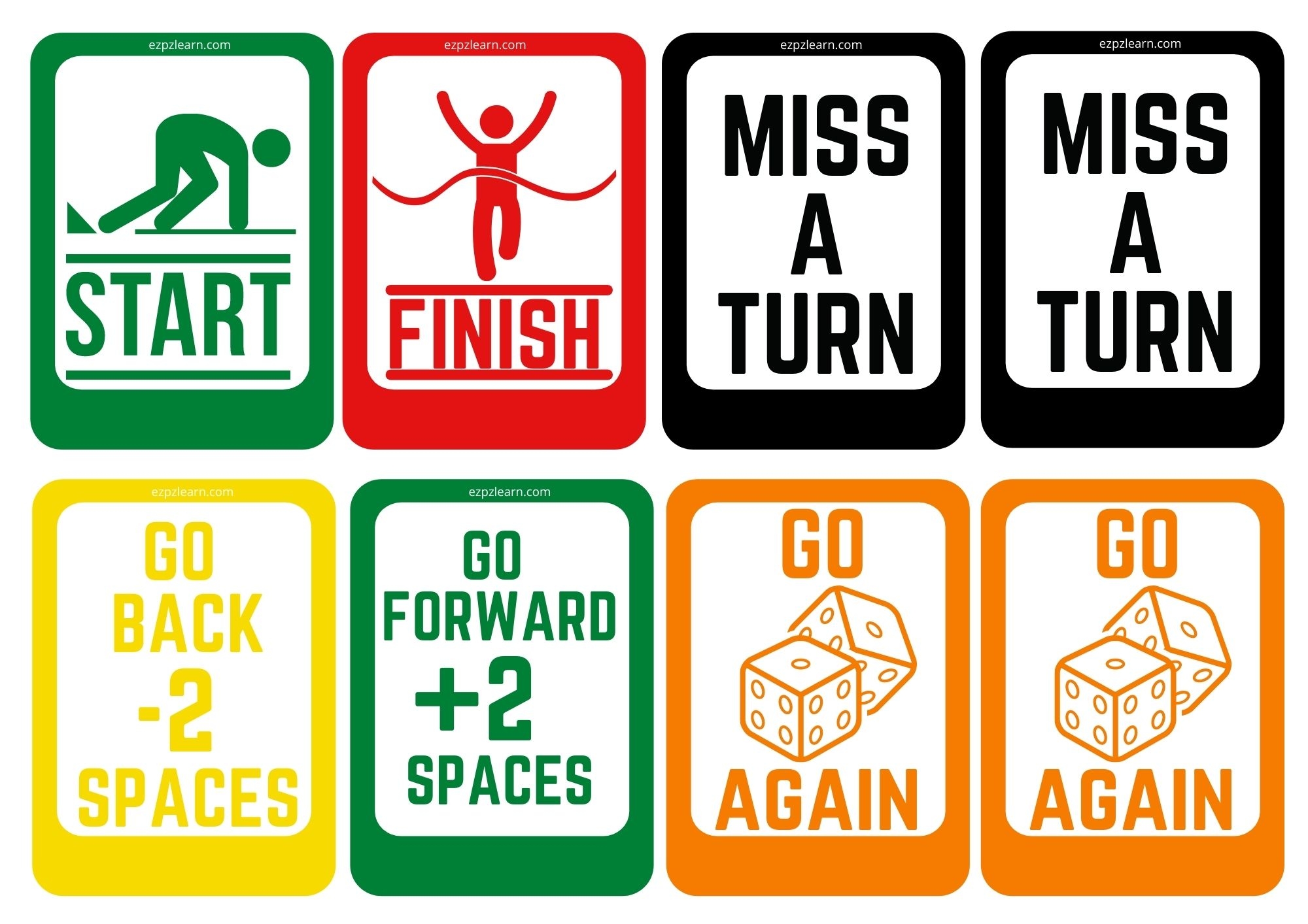 Printable Card Game Ezpzlearn