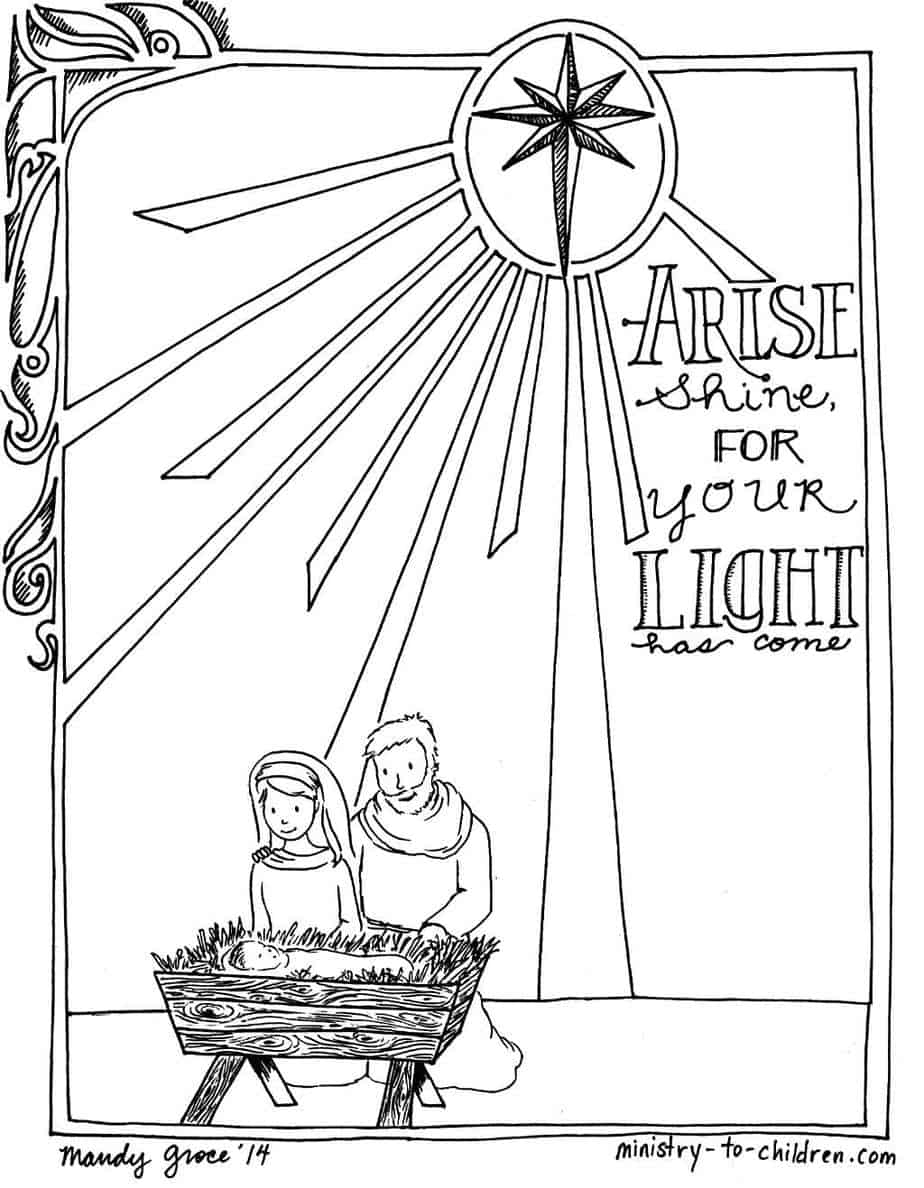 Printable Nativity Coloring Pages For Preschool