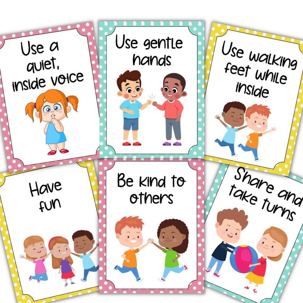 Printable Preschool Classroom Rules With Pictures Printable Preschool