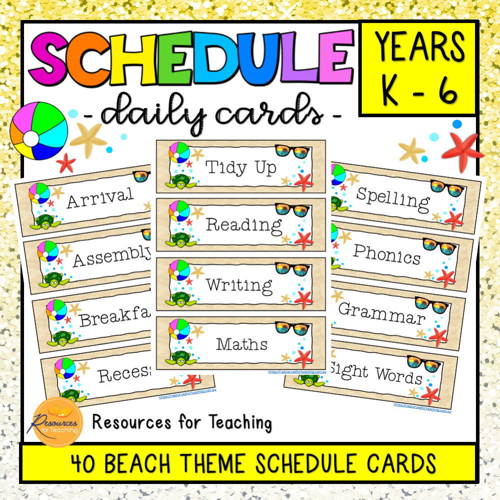 Printable Preschool Schedule Cards