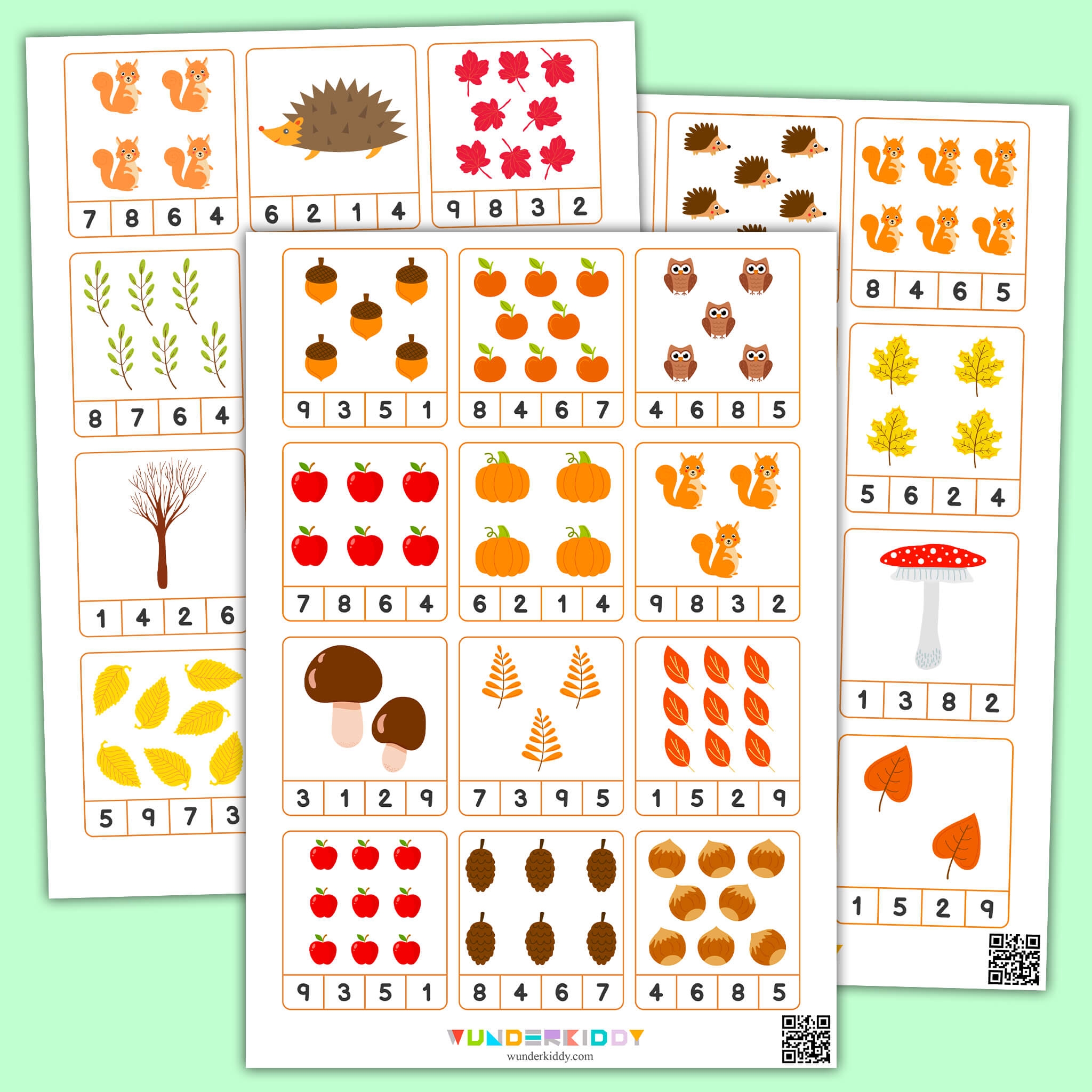 Printable Schedule Cards Preschool Shapes Counting