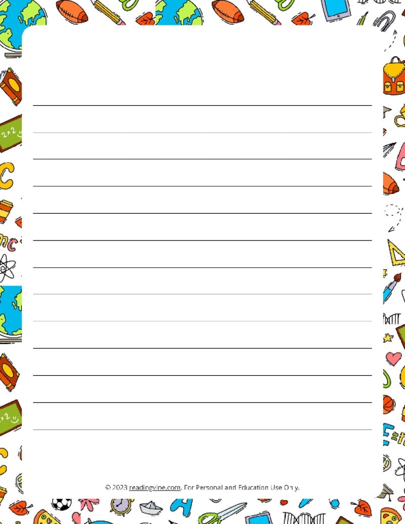 Printable Preschool Writing Paper