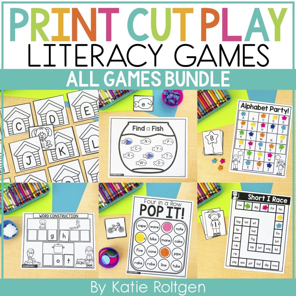 Printable Literacy Games For Kindergarten Katie Roltgen Teaching