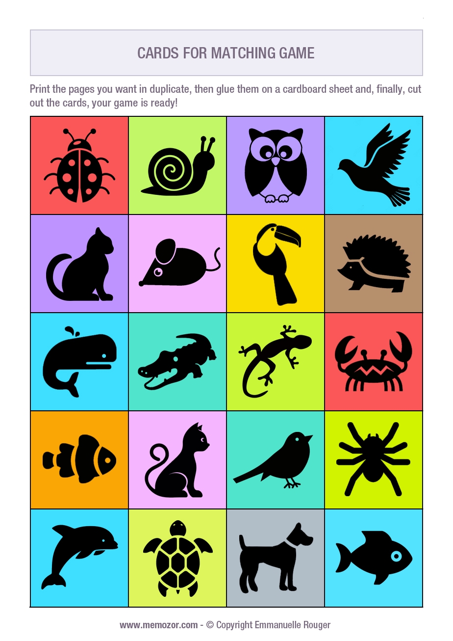 Printable Matching Game For Kindergarten Shapes Print And Cut 