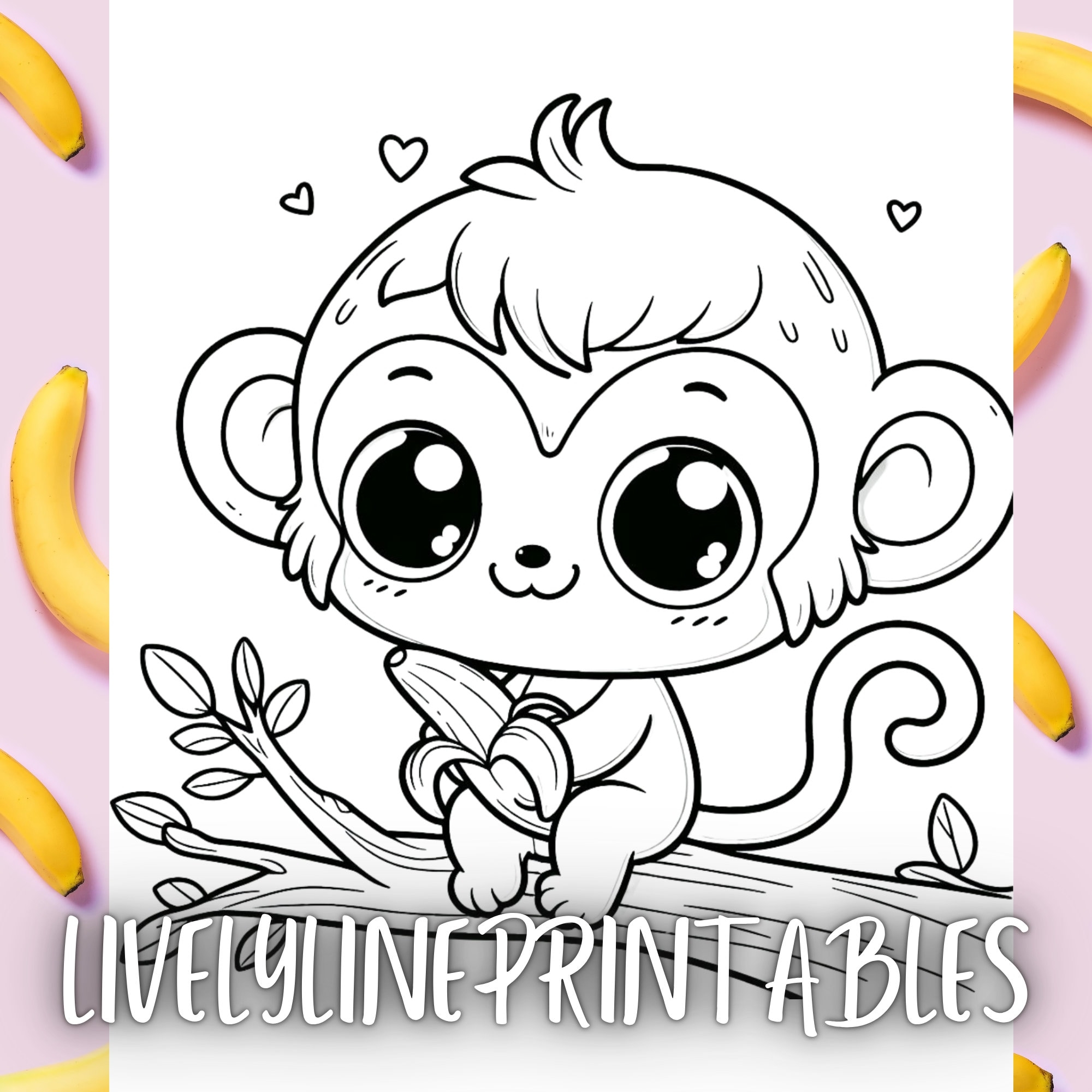 Printable Preschool Monkey Coloring Pages