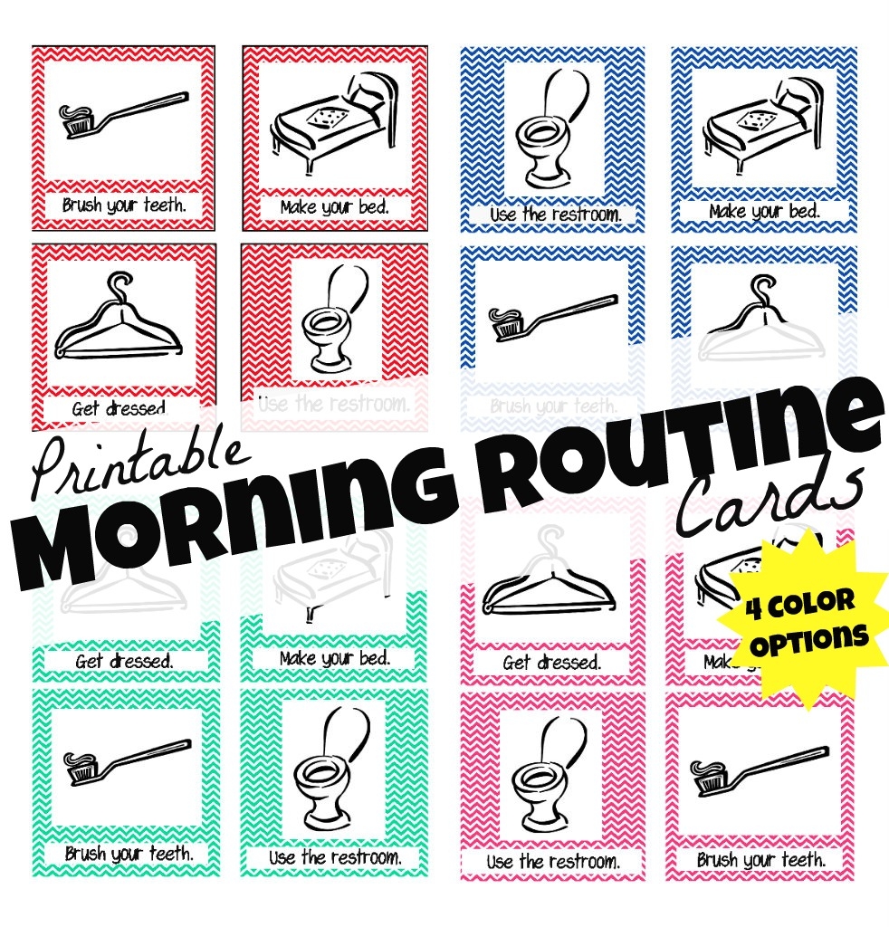 Printable Picture Schedule Cards For Preschool