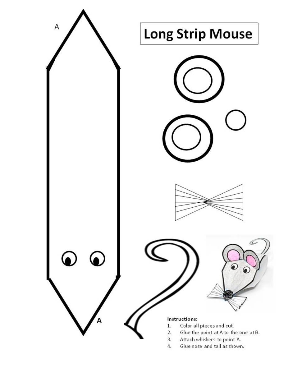 Printable Mouse Patterns With Simple Shapes For Kids Crafts 