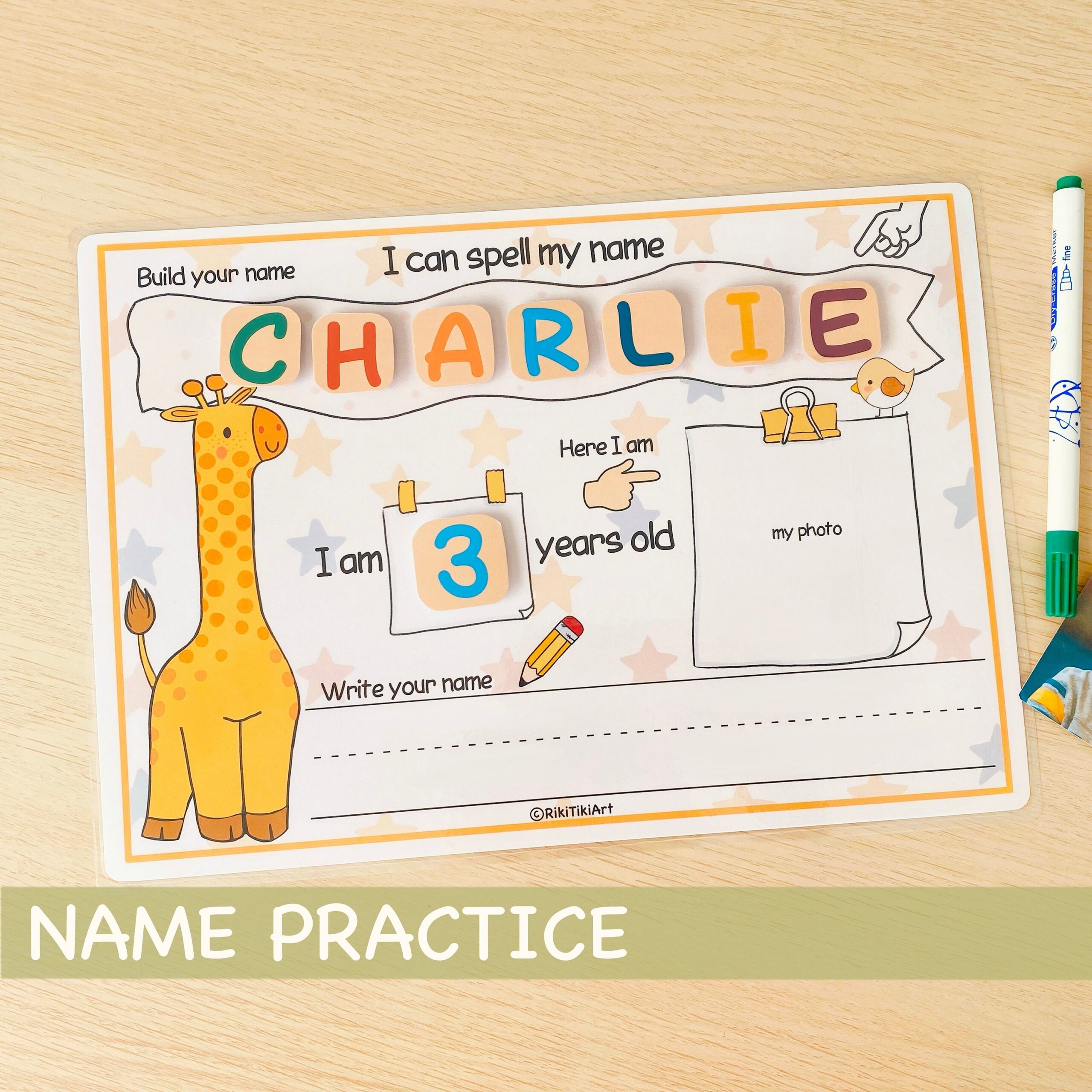 Printable Name Activity For Kids About Me Kindergarten Pre k 