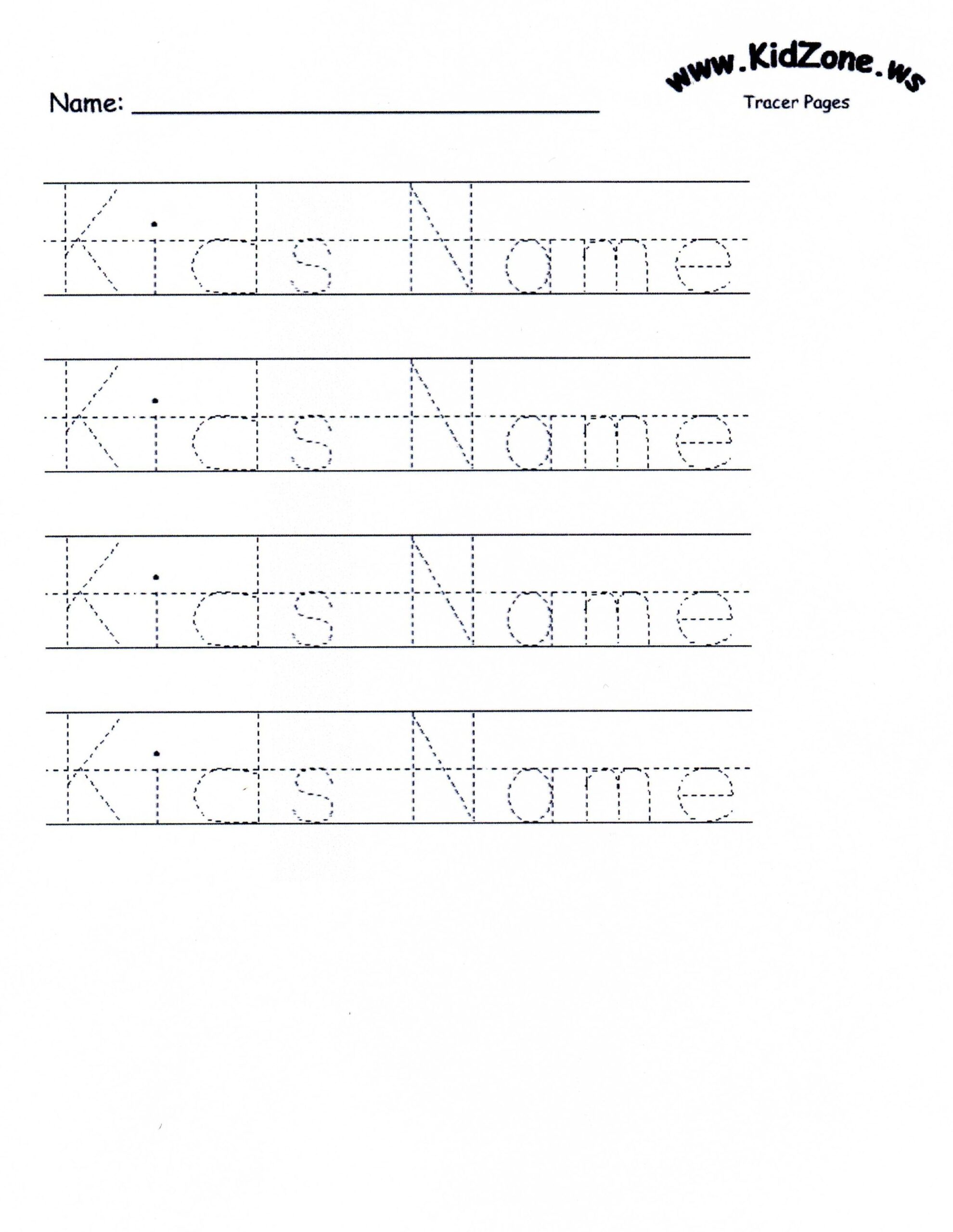 Printable Name Tracing Worksheets Custom Handwriting Practice 