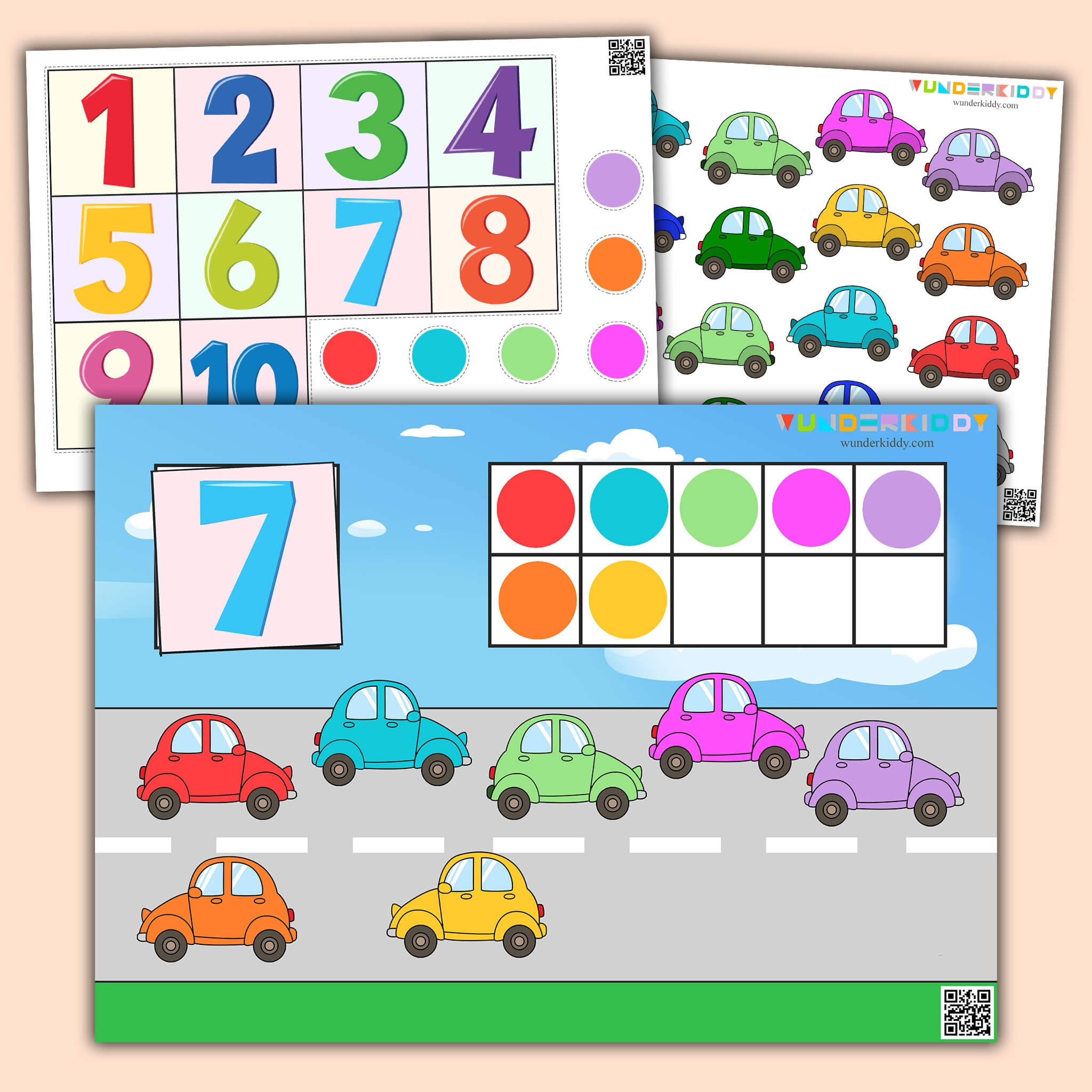 Printable Numbers Matching Pre k Learning Montessori Activity